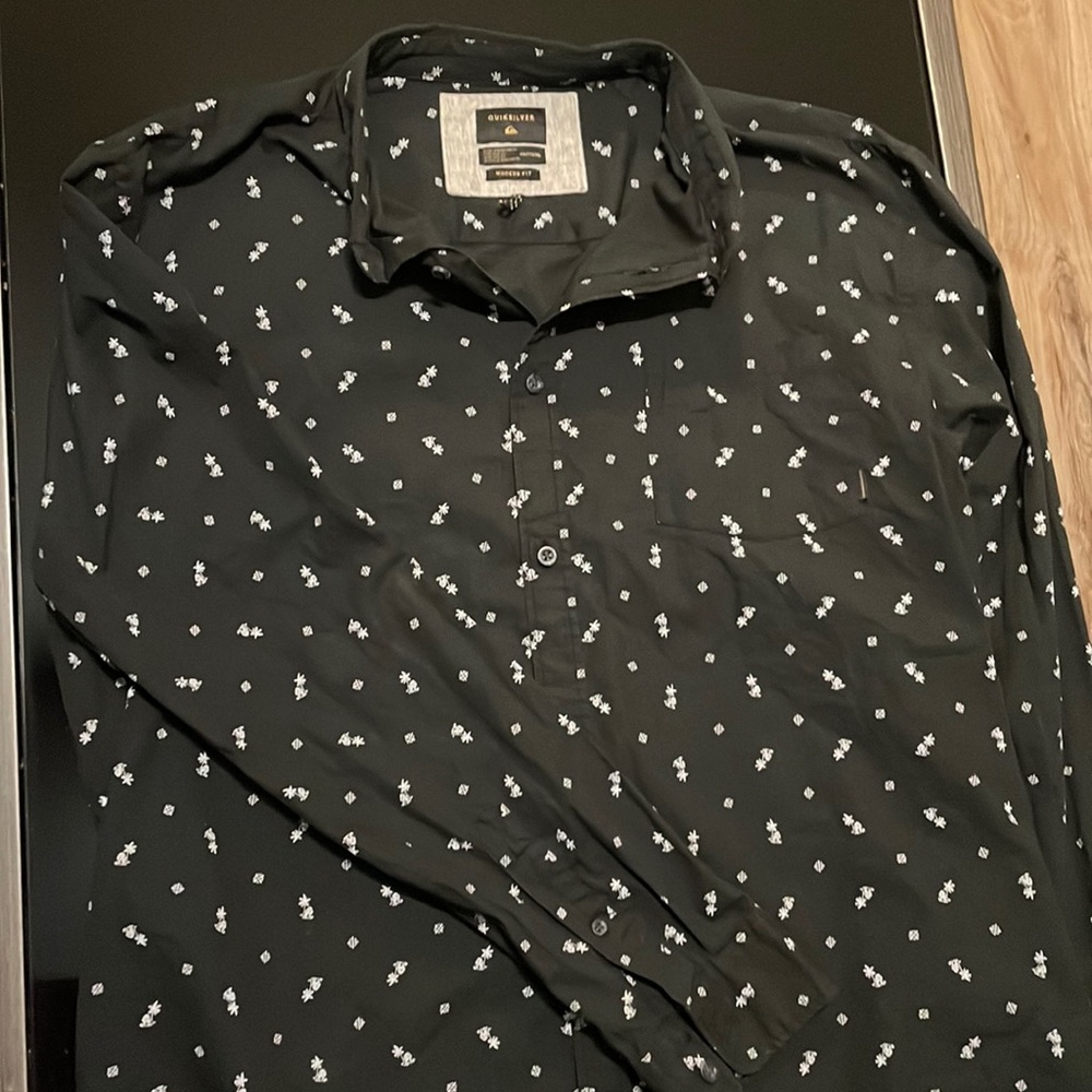 Quiksilver modern fit long sleeve dress shirt size xxl
